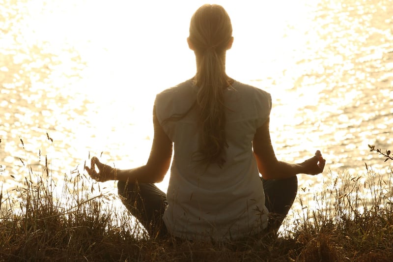 Woman practicing mindfulness