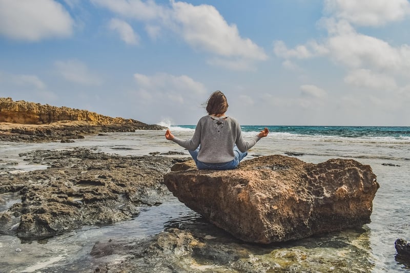 Woman practicing yoga